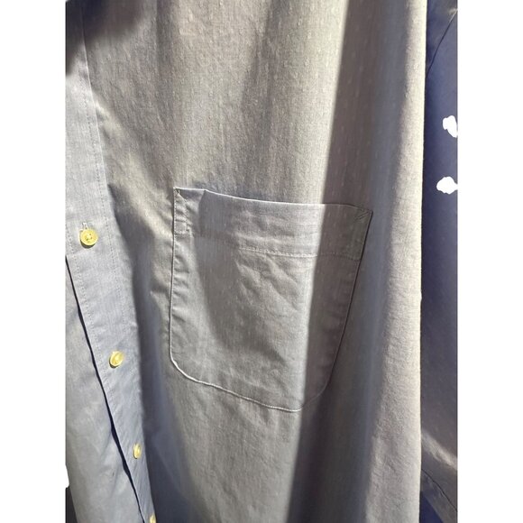 🍒 2/$20 🍒 Men's Tommy Hilfiger Button-up Shirt Blue with White Pattern sz 2XL - Picture 4 of 9